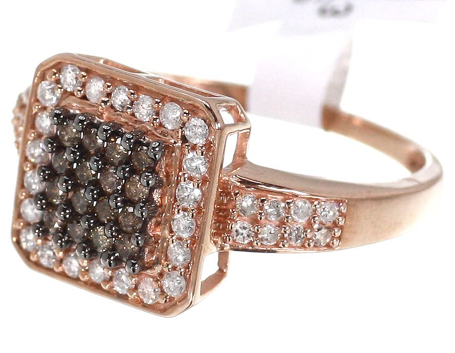 10k Rose Gold Brown Diamond Fashion Ring 0.55 ct - Image 5