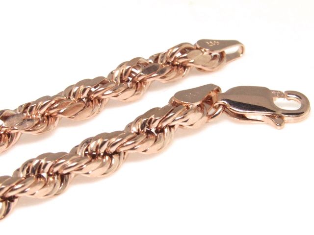 10K Rose Gold Hollow Rope Chain 5MM 18"-28" - Image 5
